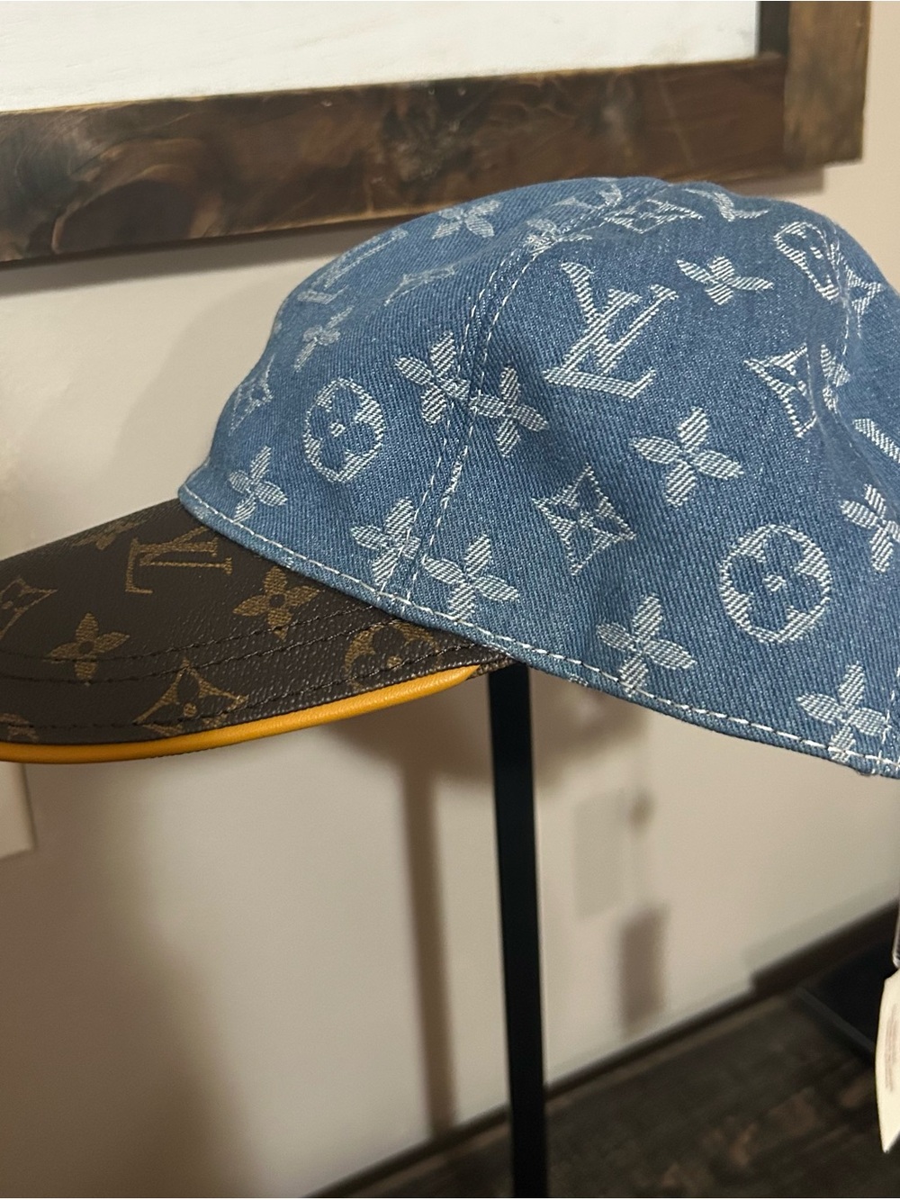 Designer Monogram Denim Baseball Cap - Blue - Picture 2 of 4